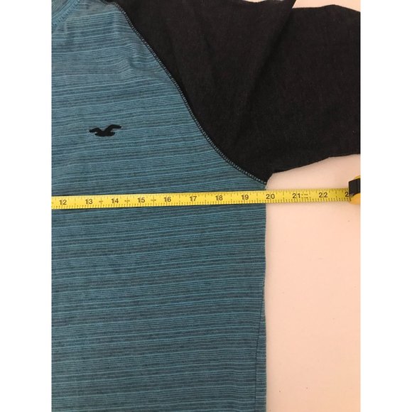 Hollister Mens M Blue Grey Long Sleeve Button Up Shirt *13 - Picture 2 of 4